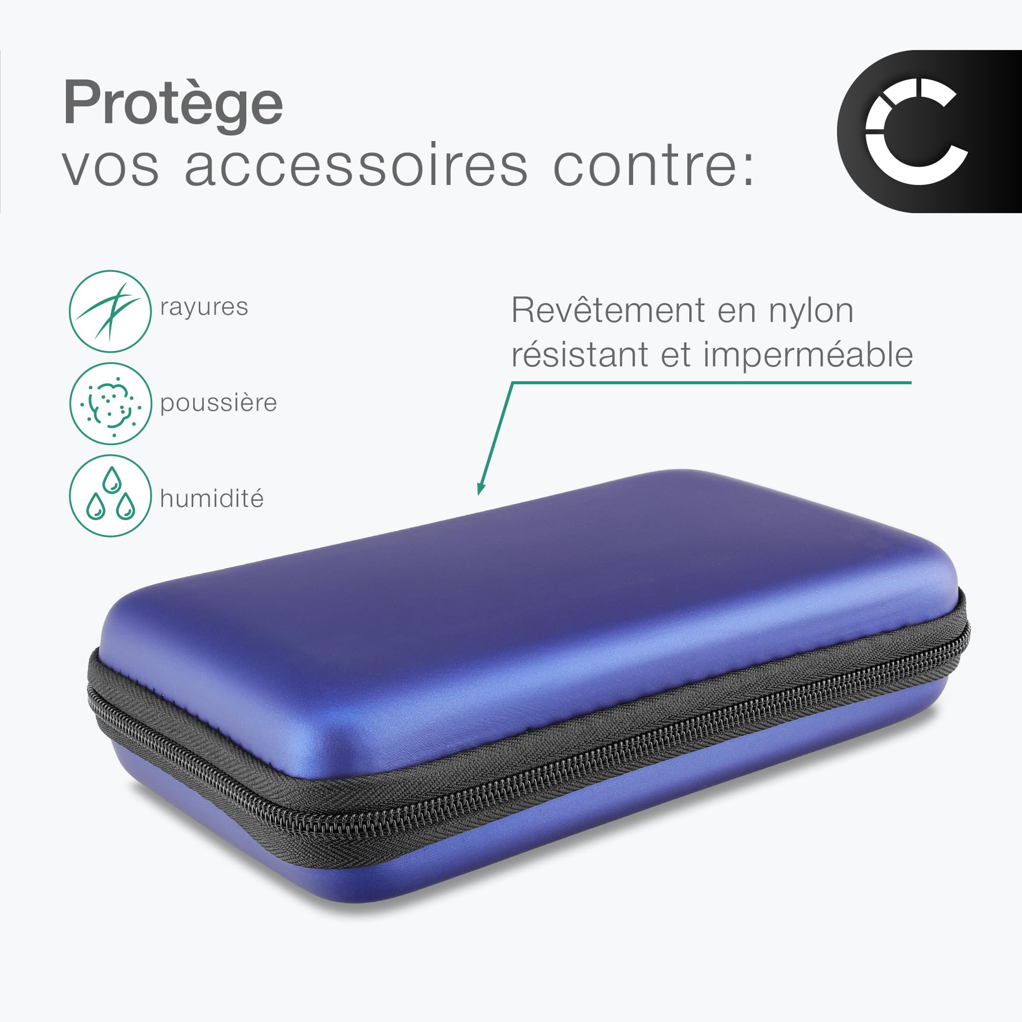 subtel Étui Protecteur et Compartiment de Cartes de Jeu Compatible avec Nintendo 3DS, 3DS XL, DS, DS Lite, DSi, DSi XL, New 2DS XL, New 3DS, New 3DS XL, Analogue Pocket – Housse Robuste en Bleu foncé