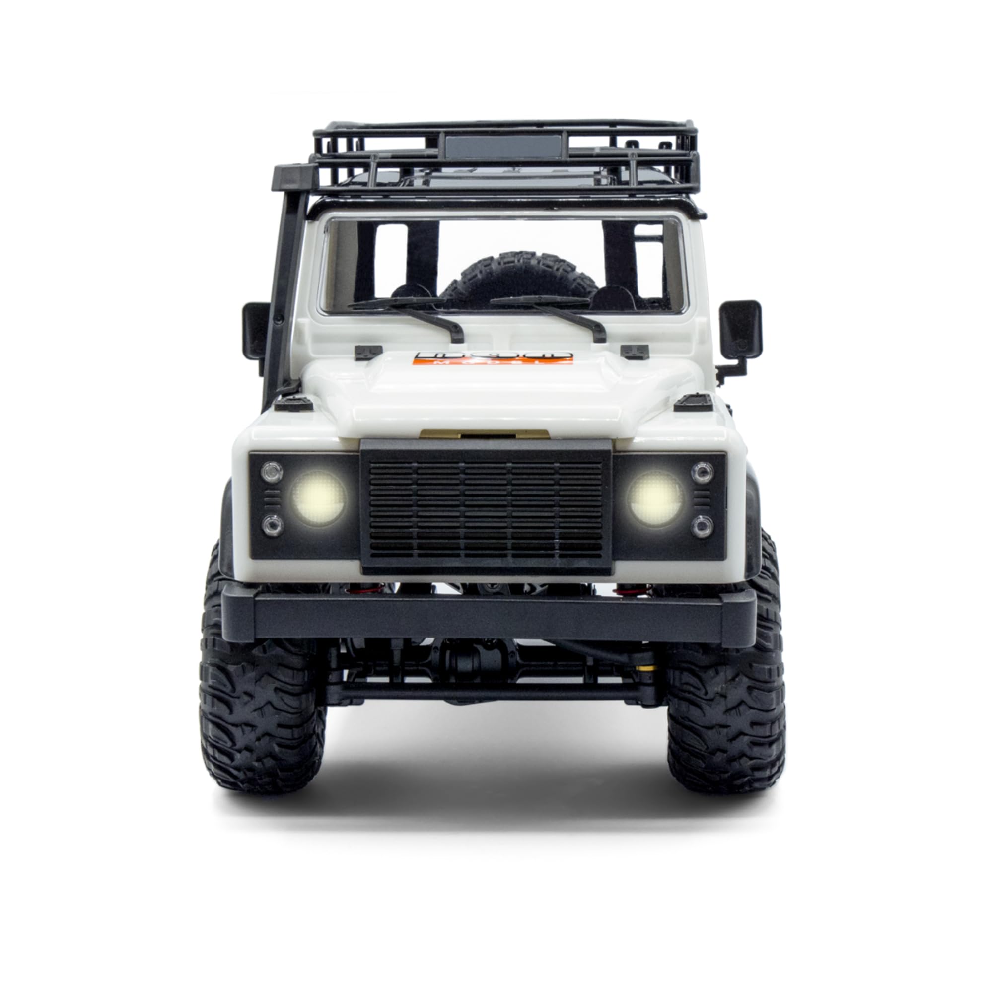 Coche teledirigido resistente 1:12 – Land Rover Trail V2 RC Coche 4WD para exteriores con luz LED, caja de engranajes metálicos, 60 minutos de tiempo de conducción, vehículo todoterreno