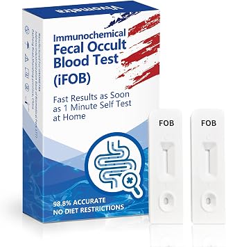 Colorectal Diseases Test at-Home Immunochemical Fecal Occult Blood iFOB Colon Screening Test Kit 2 Pack
