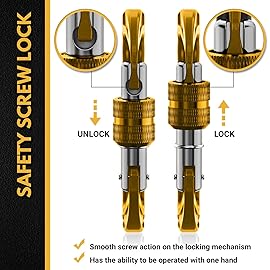 Rhino Produxs 12kN (2697 lbs) Heavy Duty Carabiner Clips, for Securing Pets, Outdoor, Camping, Hiking, Hammock, Dog Leash Harness, Keychains