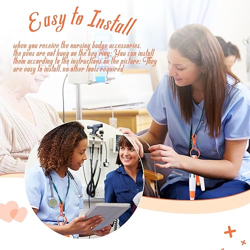 Miniatura 5 de Juego de 36 mini rotuladores para enfermera, paquete de 9 bolígrafos para enfermera, incluye 9 mini resaltadores, 9 marcadores, 9 bolígrafos