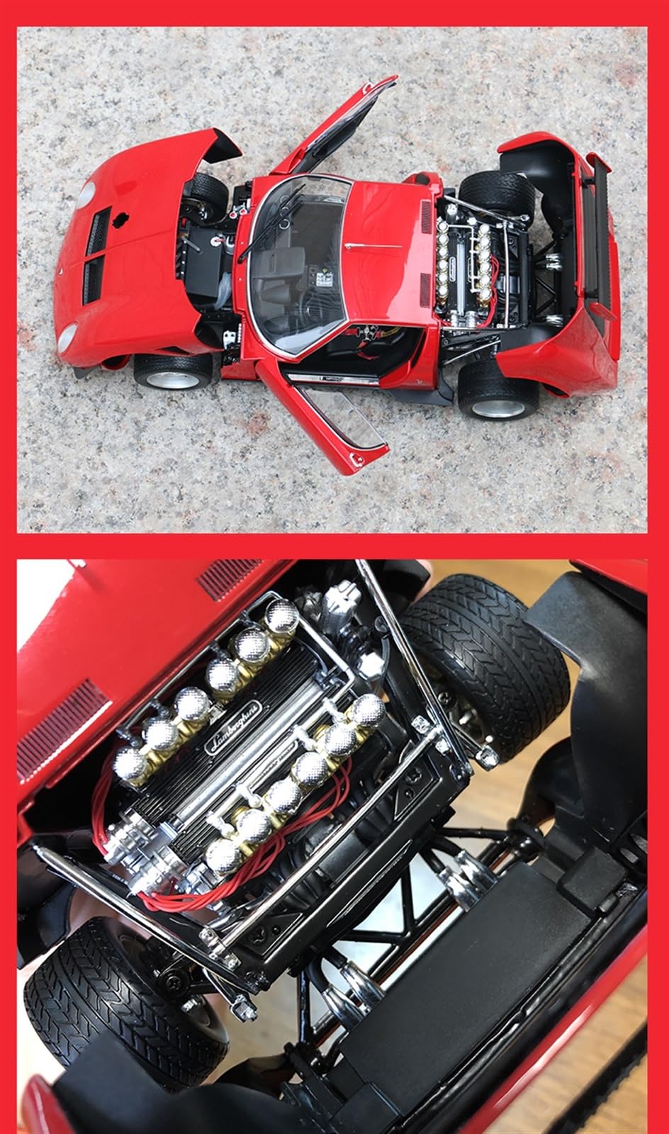 Miniature Lamborghini Miura Rouge ANSON 1/18 - Voiture De Collection - Sans Boîte