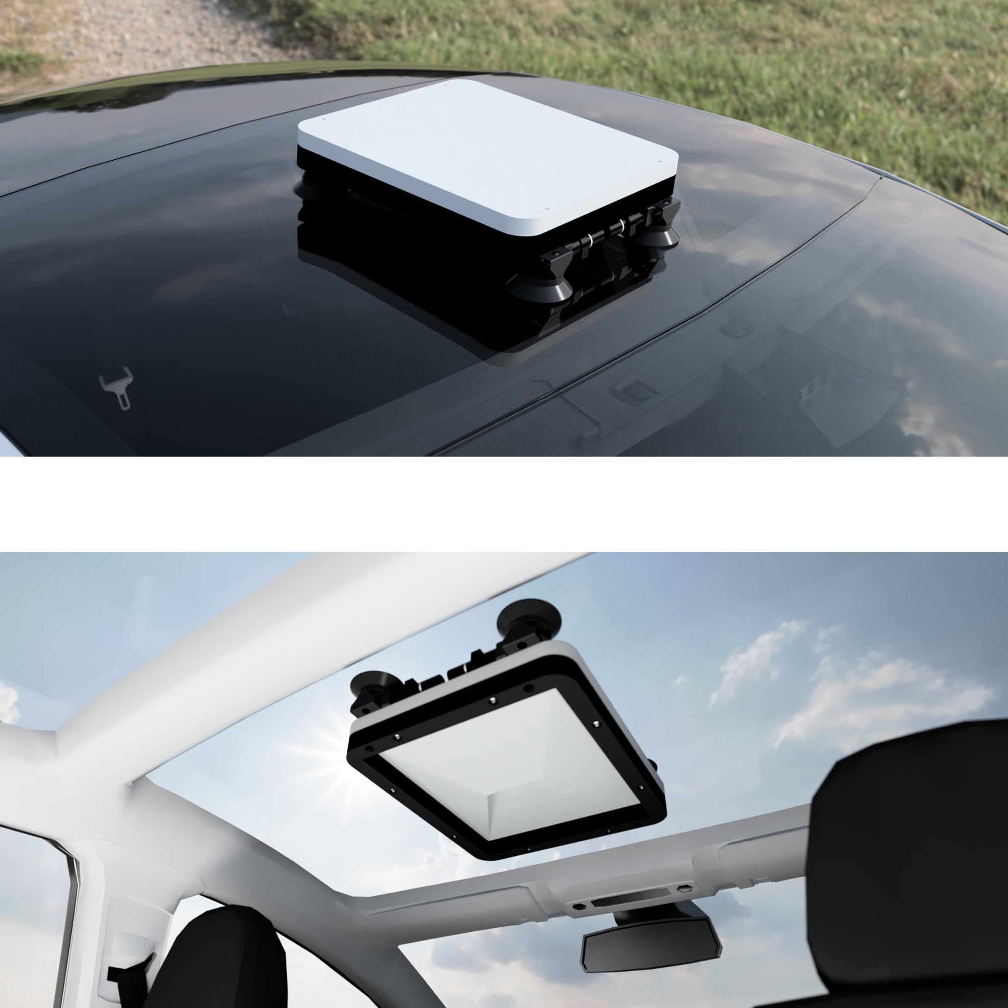 Starlink Mount Ultra-Durable Kit for Campers, RVs, UTVs, Trucks, &amp; Cars | USA Made | Interior and Exterior Vehicle Installation | Hardtop Complete Coverage (No Charger, Mount + Suction Cups)