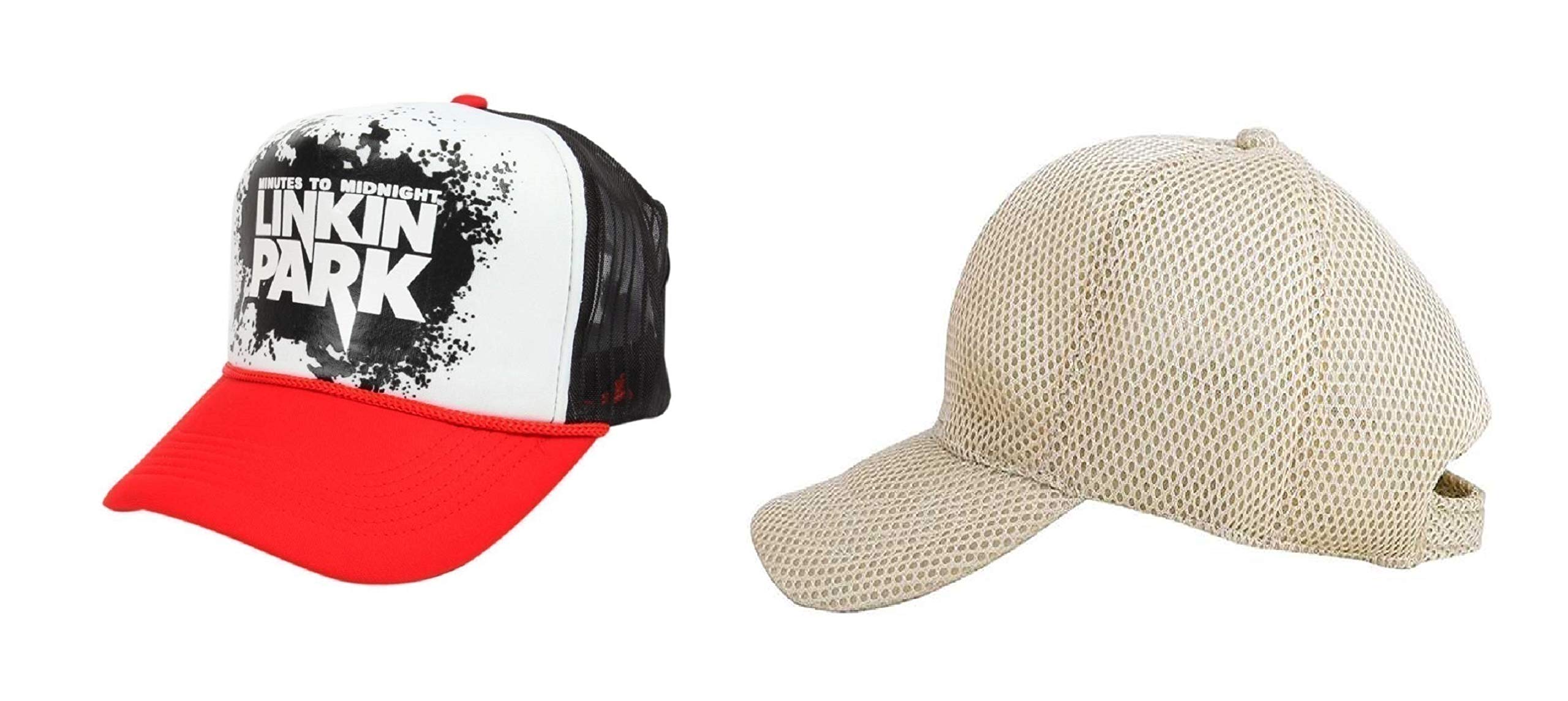 FashMade Cream FULLNET Printed Combo Pack of 2 Caps for Men/Boys & Women/Girls