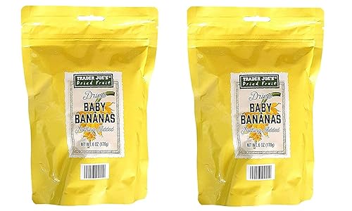 Trader Joe's - Plátanos secos para bebés, totalmente naturales, bolsa de 6 onzas (paquete de 2)