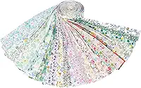 Tiras de tecido Jelly Roll pacote sortido com 40 tiras para cobertor, tapete, estofamento, decoração de casa e bolsas para fazer colchas de tecido pré-cortadas (1 pacote)