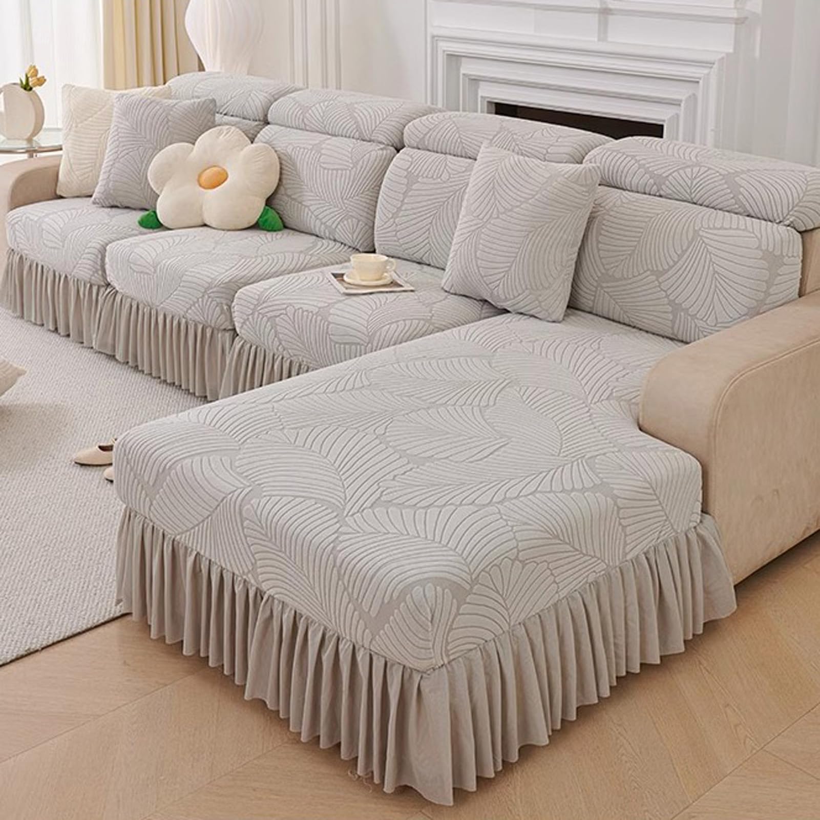 Housse de coussin de siège de canapé en velours élastique 1 à 4 places