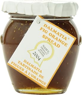 Dalmatia Orange Fig Spread 8.5 oz - Premium Fig Jam with Zesty Orange for Cheese Boards & Toast