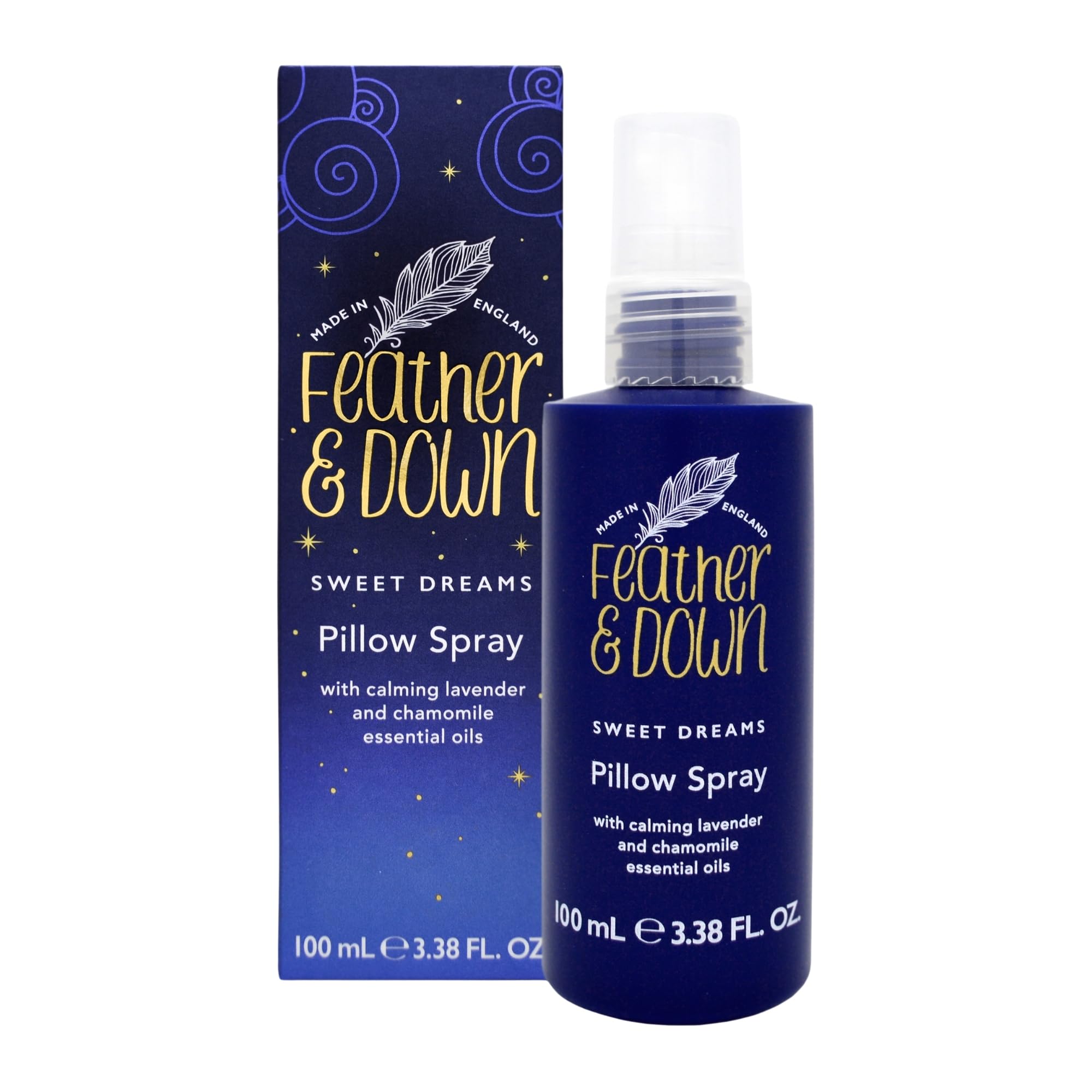 Feather & Down Sweet Dream Pillow Spray (100ml) - With Calming Lavender & Chamomile Essential Oils. Encouraging Calm, Tranquility & a Restful Night's Sleep.