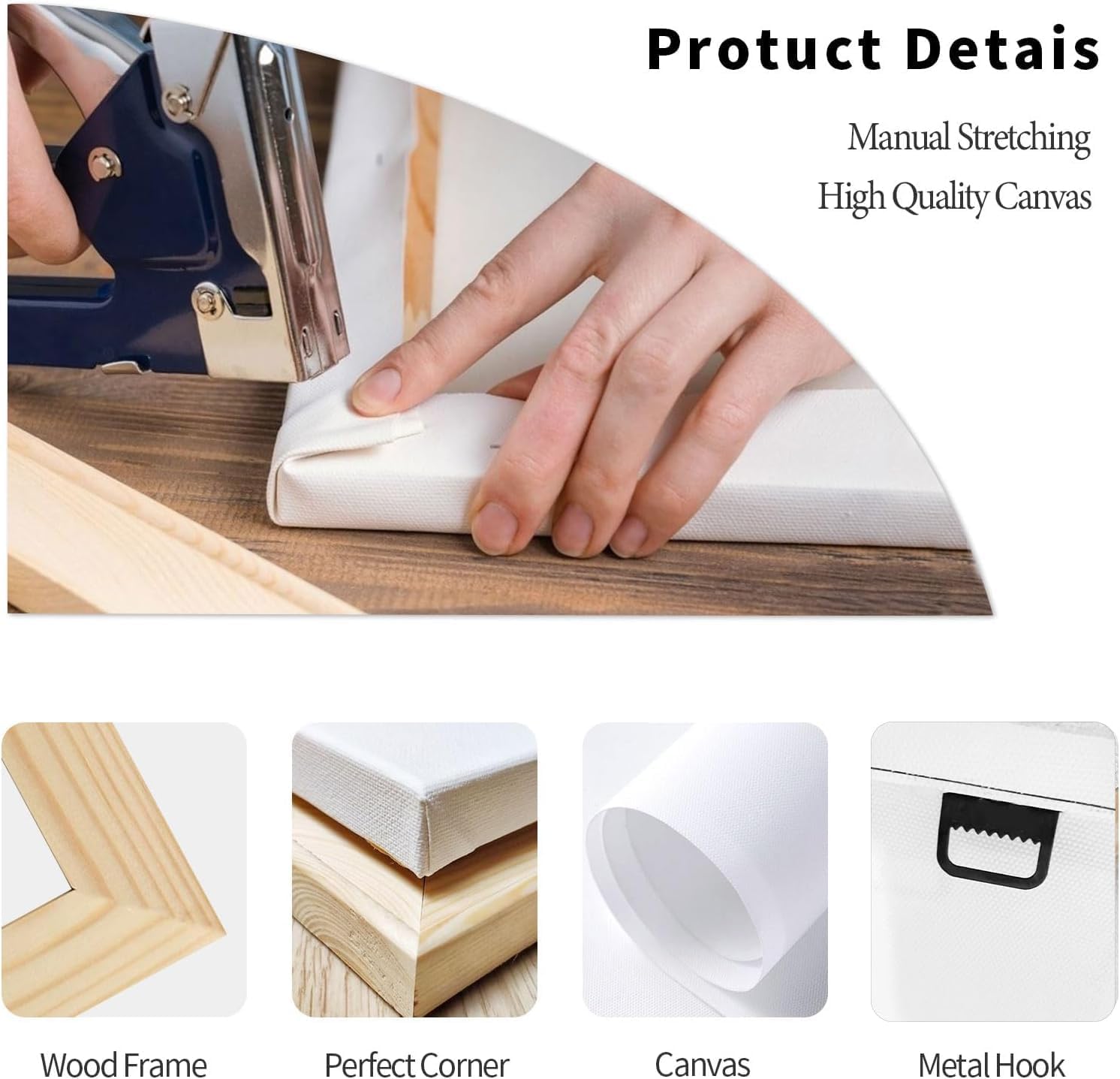 Framed Vintage Canvas Wall Art, Rustic Landscape Painting with Flowers and Meadow Field, Farmhouse Cottagecore Decor for Living Room, Bedroom, Bathroom, Office, Ready to Hang