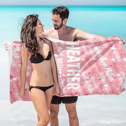 Vista 198 de Toalla de playa, toallas de playa personalizadas para niños, toallas de playa para adultos y niños, microfibra de secado rápido, toallas de playa