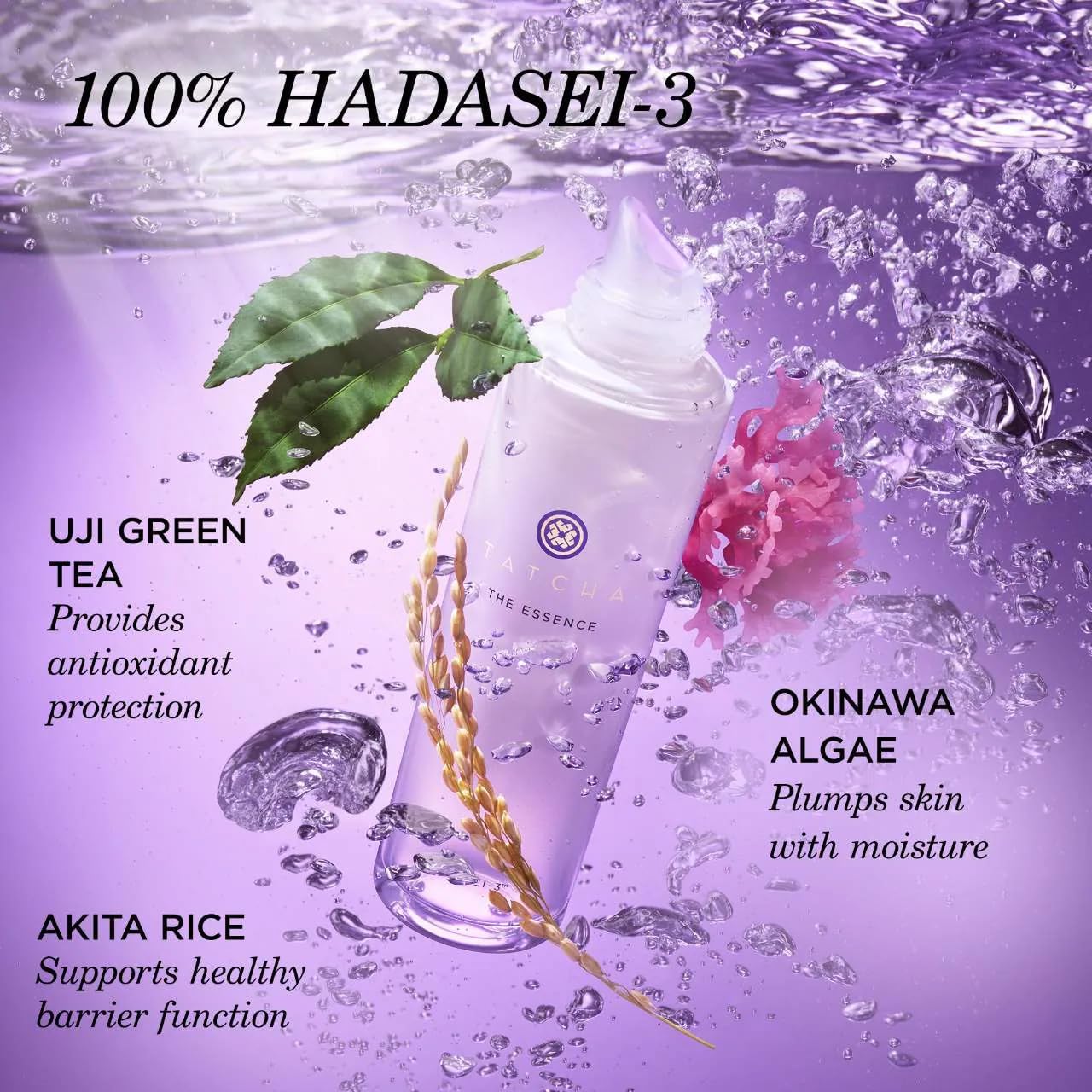 TATCHA The Essence, Midi-Size - Skincare Boosting Treatment, Moisturizing and Skin Softening Oil-Free Serum Infused with Green Tea