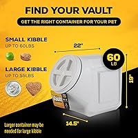 Vista 2 de Gamma2 Vittles Vault - Contenedor apilable de almacenamiento de alimentos para perros con tapa de sellado, contenedor de almacenamiento de alimentos