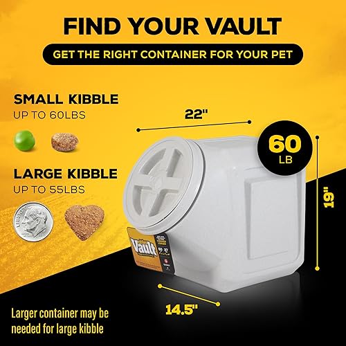 Miniatura 3 de Gamma2 Vittles Vault Outback - Recipiente hermético para alimentos para mascotas, 60 libras y 2 tazas Petmate para alimentos para mascotas con