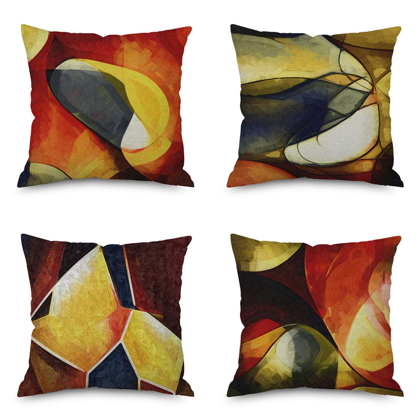 Taie d'oreiller 55x55 cm pour coussin de canape lit et chaise taies decoratives carre en lin