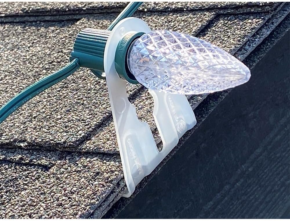 Novelty Lights 39001-PREM-500 Shingle Tab Christmas Light Clip, C7/C9 Base, PVC Plastic, 500 Pack