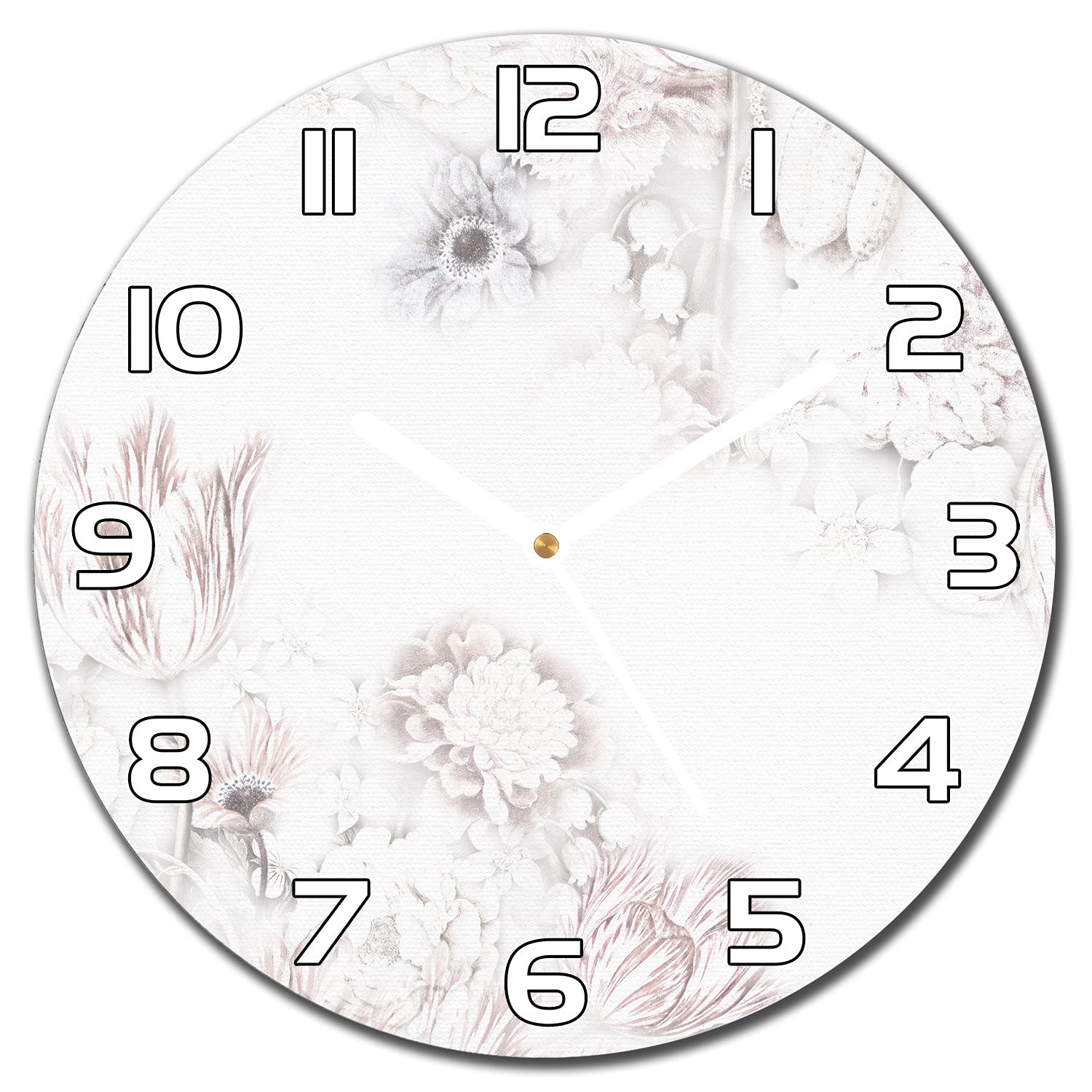Horloge salon moderne Coloray en verre floral vintage pour une décoration raffinée