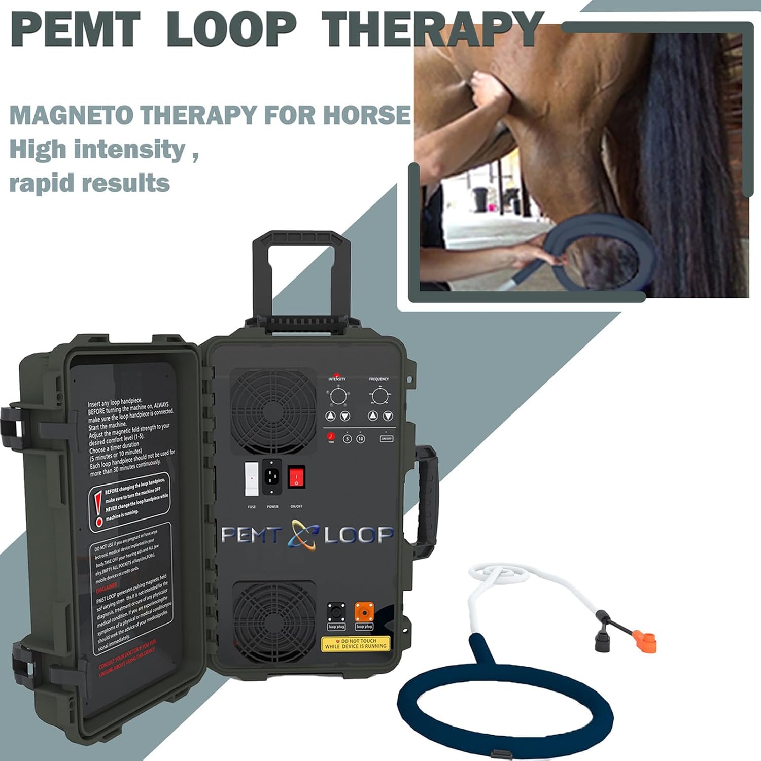 2025 Horses PEMF Therapy Devices, Portable Veterinary Pulse Electromagnetic Equipment, PMST Loop Magnetic Therapy Machine, Promote Bone Health