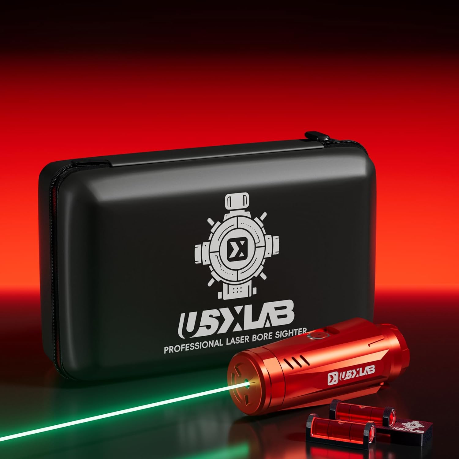 Magnetic Laser Bore Sighter: USB Rechargeable Sighting Kit | Cyber Green Laser Boresighter Fit for All Gun - Rifle Pistol Multiple Caliber Zeroing Install in Seconds