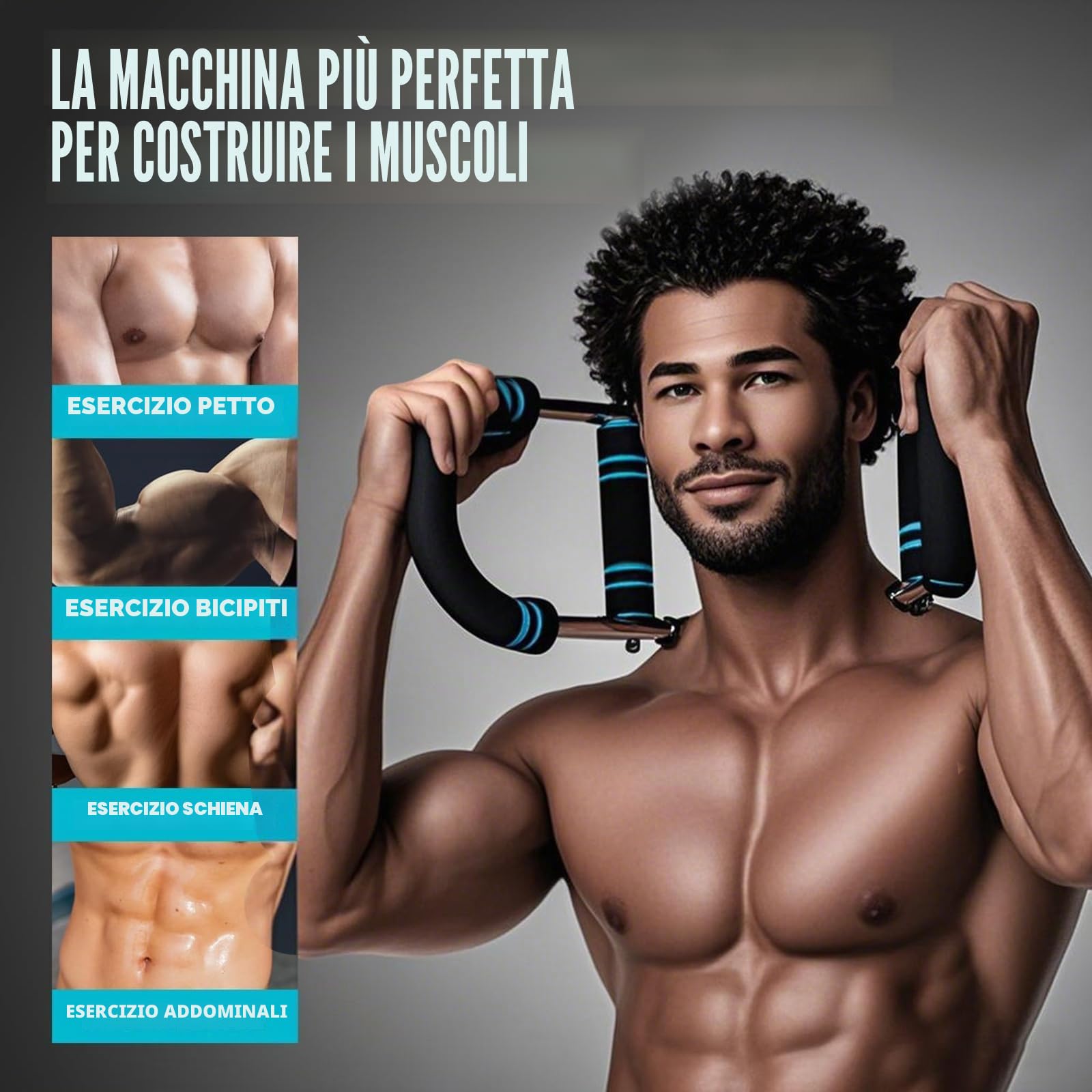 Twister Arm Trainer - Attrezzo per Allenare Braccia e Pettorali a Casa con 3 Livelli di Resistenza 20/30/40kg - Attrezzo Fitness Portatile per Avambracci, Spalle, Schiena e Addominali
