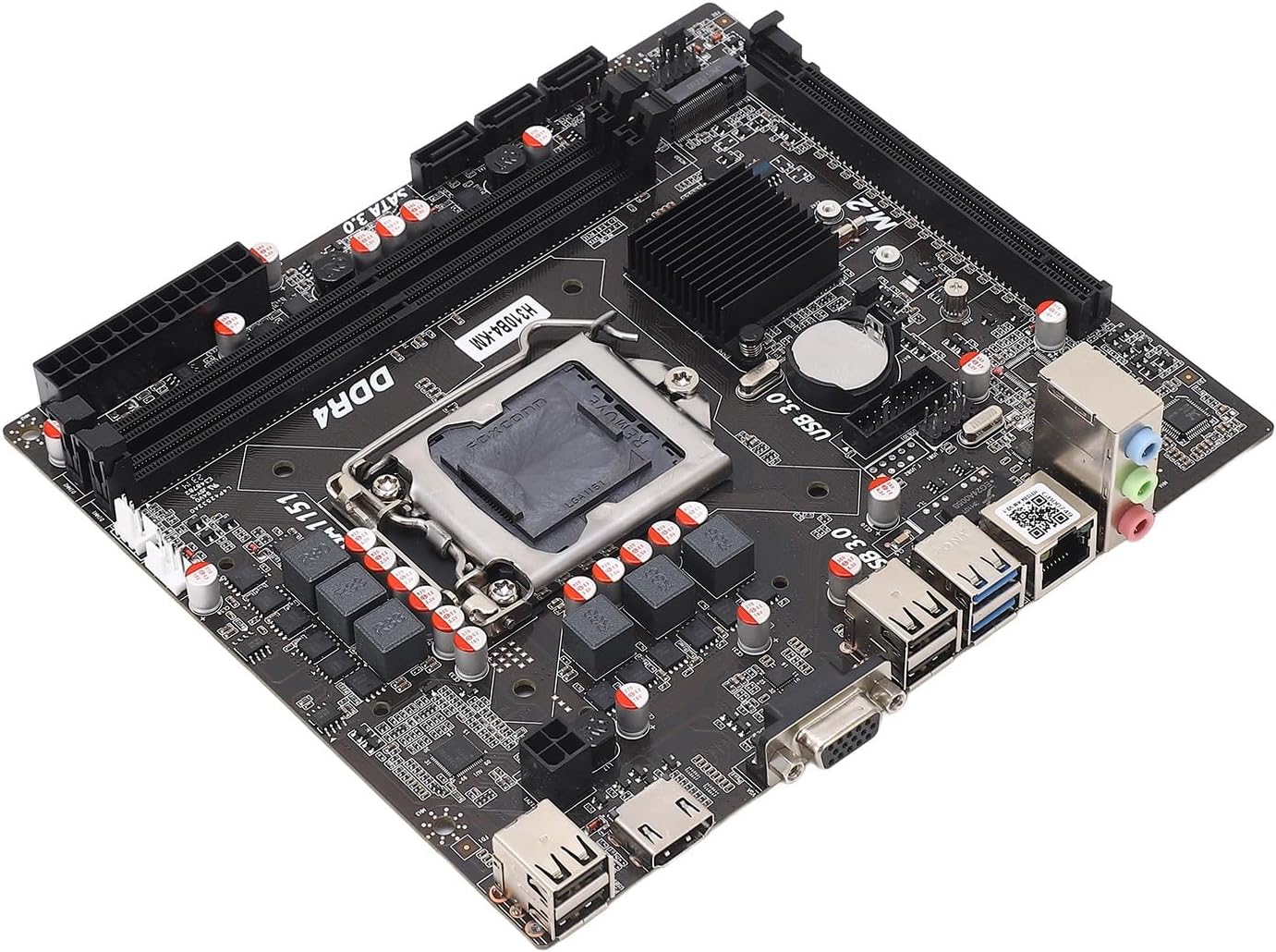 Diyeeni LGA 1151 Motherboard, H310B Micro ATX Computer Motherboard for Desktop PC, Support LGA 1151 6 7 8 9Gen, M.2 Hard Disk, DDR4, SATA3.0, USB3.0, for Realtek811 Gigabit Network Card