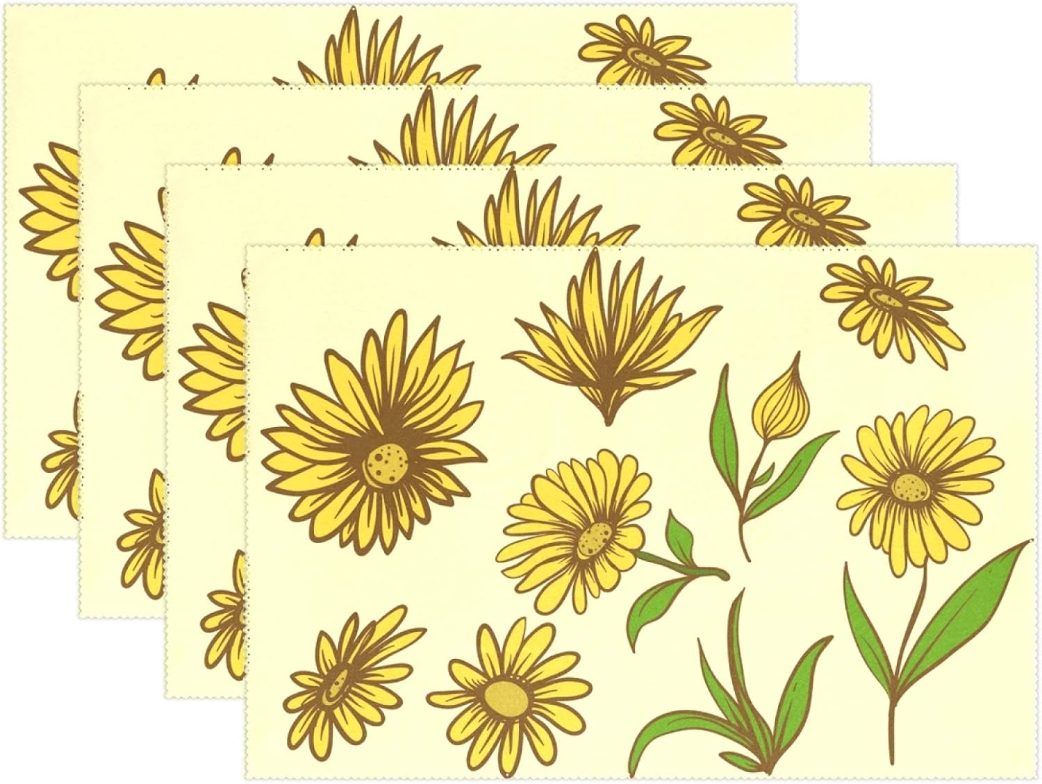 Jojogood Placemats for Dining Table 12x18 inch, Calendula