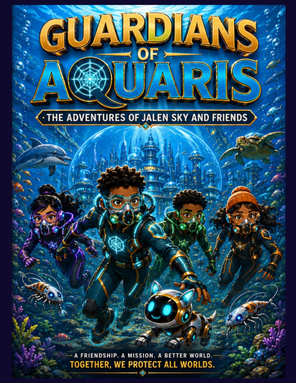 Guardians of Aquaris: The Adventures of Jalen Sky and Friends: An Underwater Adventure of Courage, Friendship, and Ocean Heroes