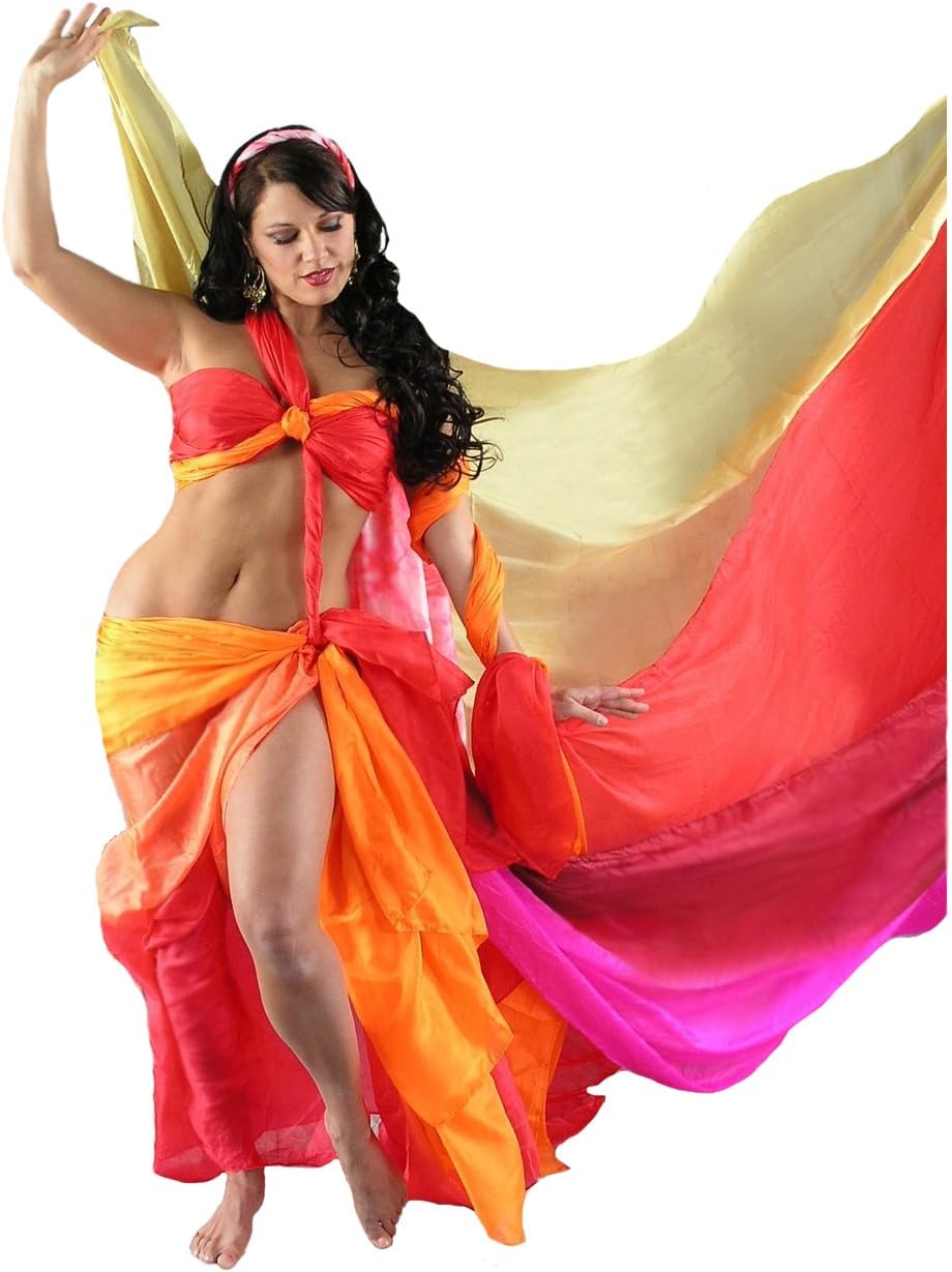 Silk Veil (Solid Silk Belly Dance Veil for Bellydance)