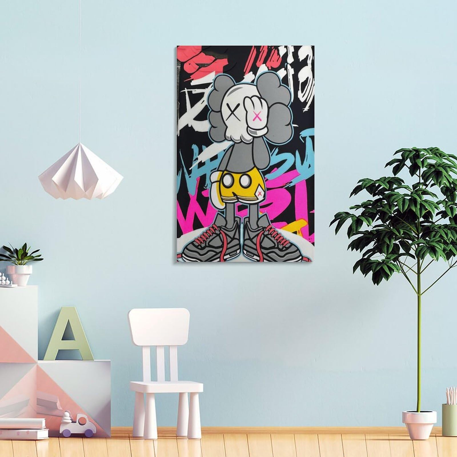Amazon.co.jp: KAWS Sesame Street 絵画 インテリア カウズ