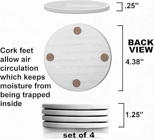 Miniatura 3 de Palmetto & Moon Coasters that are drip absorbent - set of 4 - Handmade by McCarter Coasters - 4.38 inch