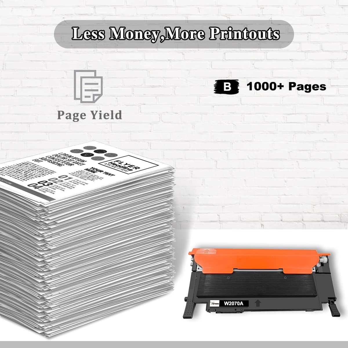 TOPRINTwith Chip W2070A 117A Compatible Toner Cartridge Black 1000 Pages for HP Color Laser 150a 150w 150nw MFP 178nw 178nwg 179fnw 179fwg printers - Image 4