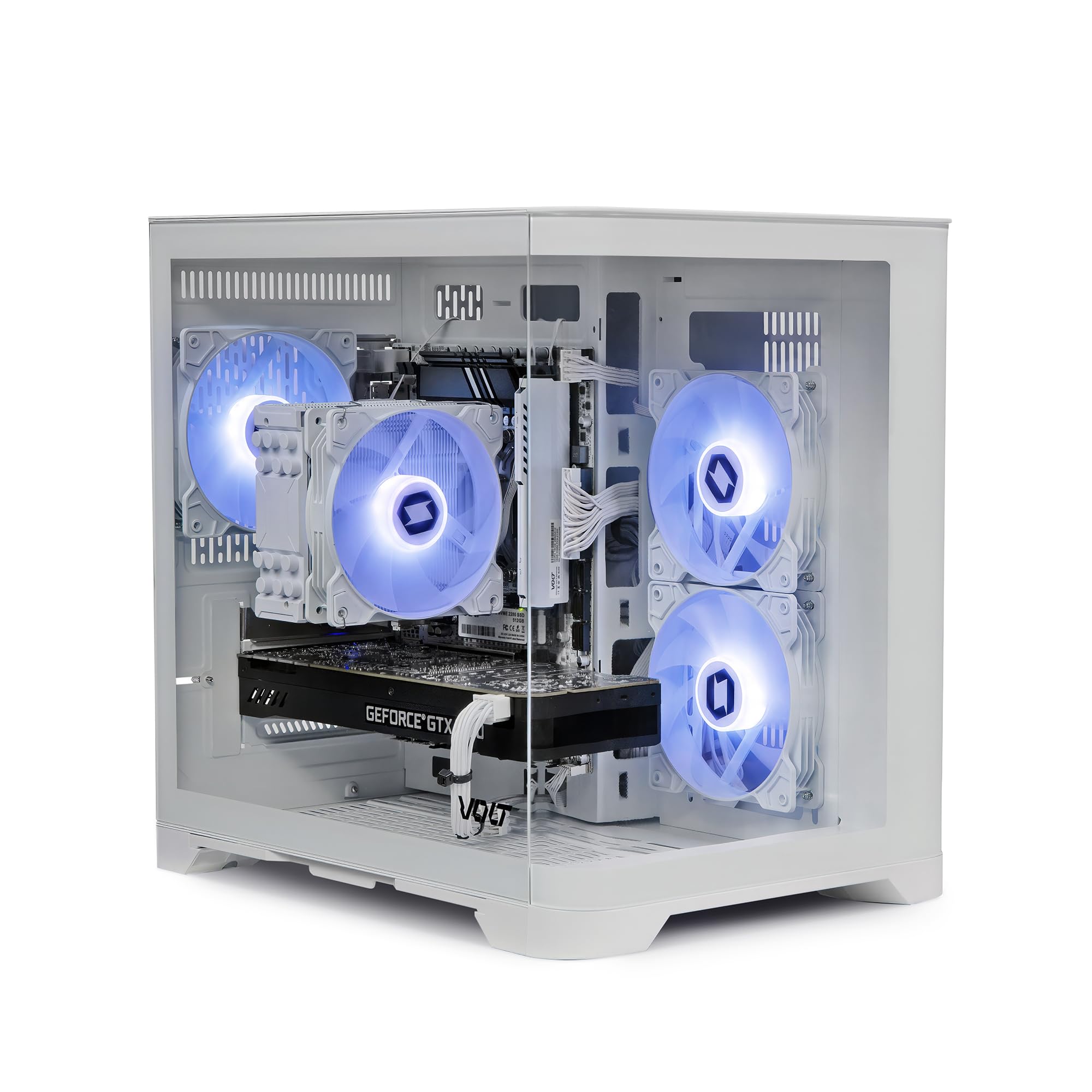 Volt X3 Gaming PC Desktop Computer – E5-2680 v4 3.6Hz, NVIDIA GTX 1070 8GB, 16GB DDR4 RAM, 512GB NVMe SSD, Wireless WiFi + Bluetooth, 4 ARGB Fans, Windows 11 Pro (Activated)