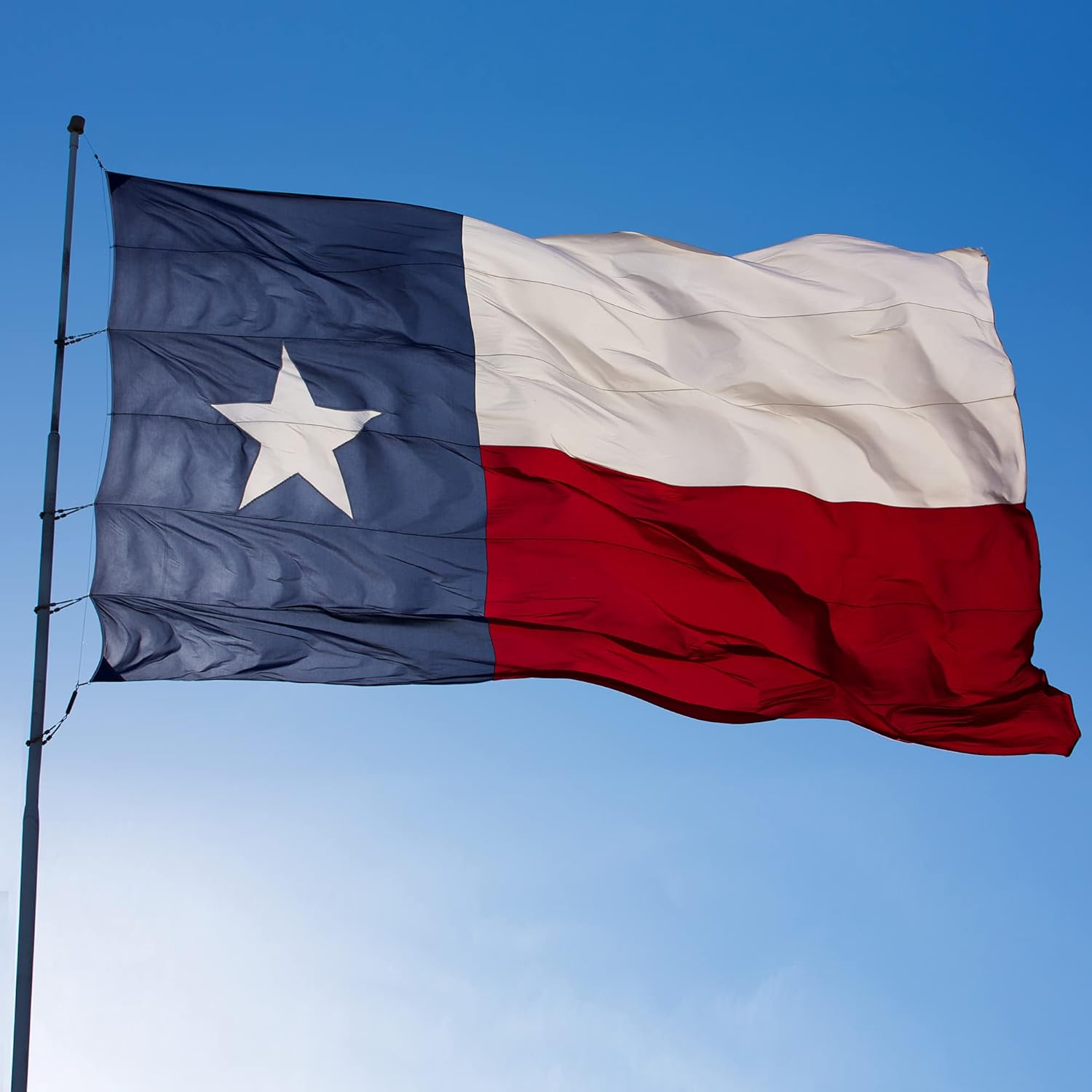 XIFAN Premium Texas State Flag 5x8 Outdoor, TX flags with Embroidered Stars/Sewn Stripes/4 Stitch Hemming, Heavy Duty 210D Nylon Strongest Longest Lasting Waterproof