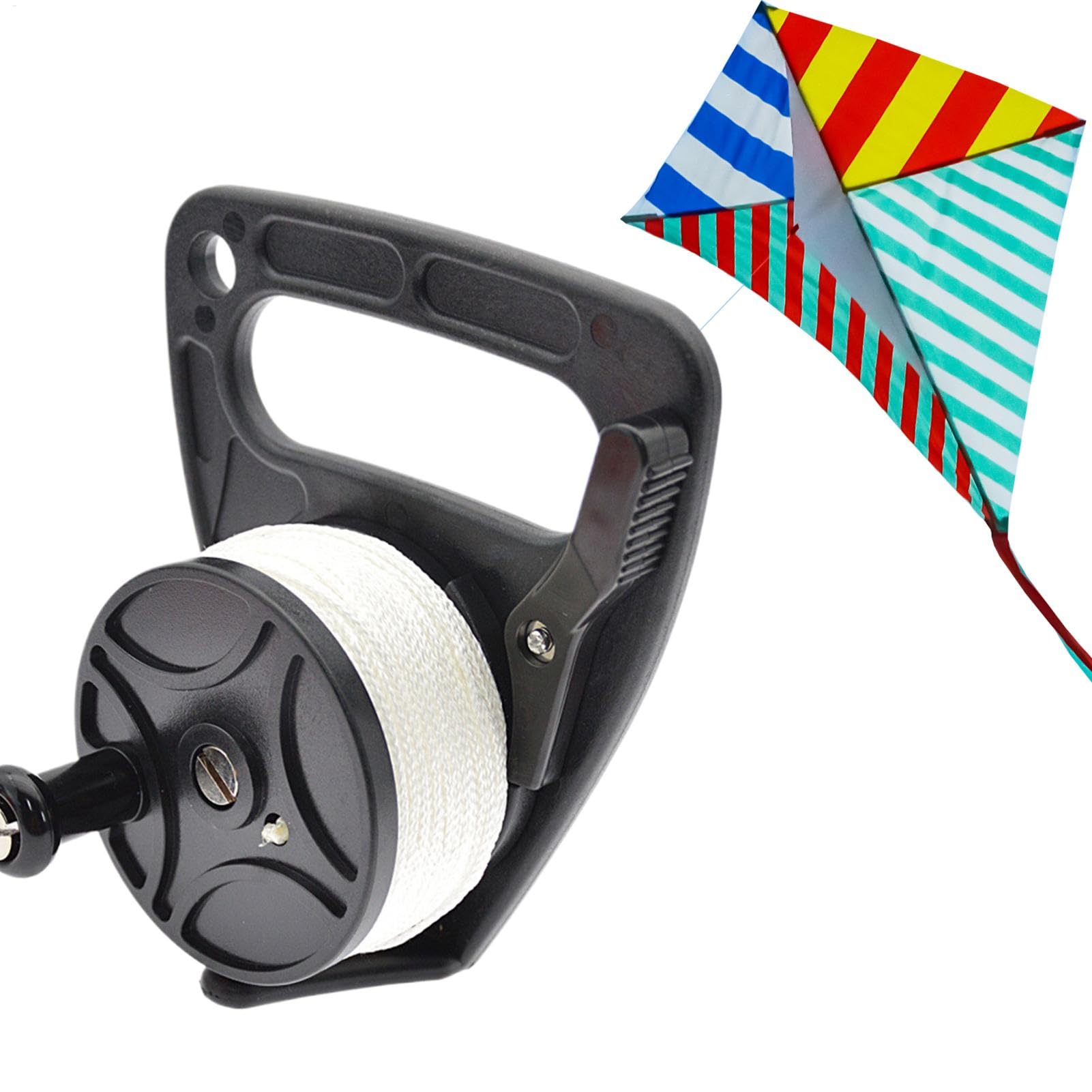 Moulinet de plongée compact à cordon rétractable et bouchon de pouce pour la sécurité en mer