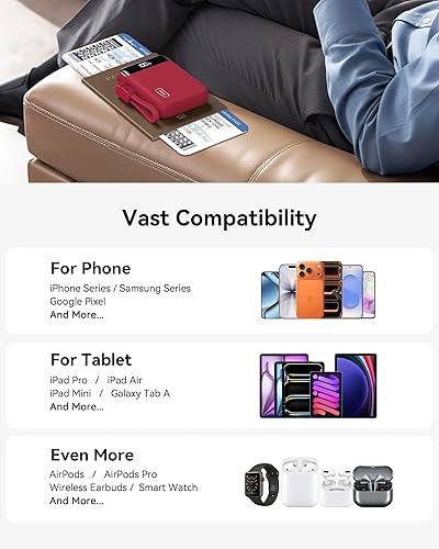 INIU Portable Charger, 22.5W 20000mAh Fast Charging Small Power Bank, Flight Cruise Ship Travel Essentials Mini Phone Charger Compatible with iPhone Samsung for College Students Teen Boys Girls, Red - 7