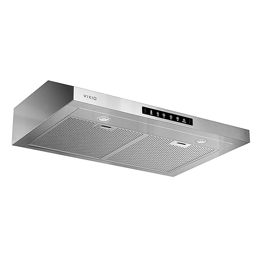 Range Hood 30 Inch Under Cabinet, 900CFM Stainless Steel Kitchen Stove Vent Hood, Touch/Gesture Control, 3 Speed Exhaust Fan, LED Lights, Reusable 5-Layer Aluminum Filters