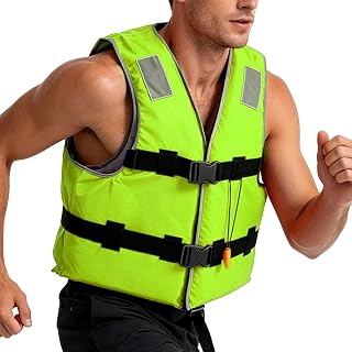 Chalecos Salvavidas | Flotador De Piscina con Correa Ajustable | Chaqueta De Flotación - para Actividades De Pesca, Navegación, Kayak, Paddle Surf, Surf, Vela, Rafting, Lagos Y Ríos