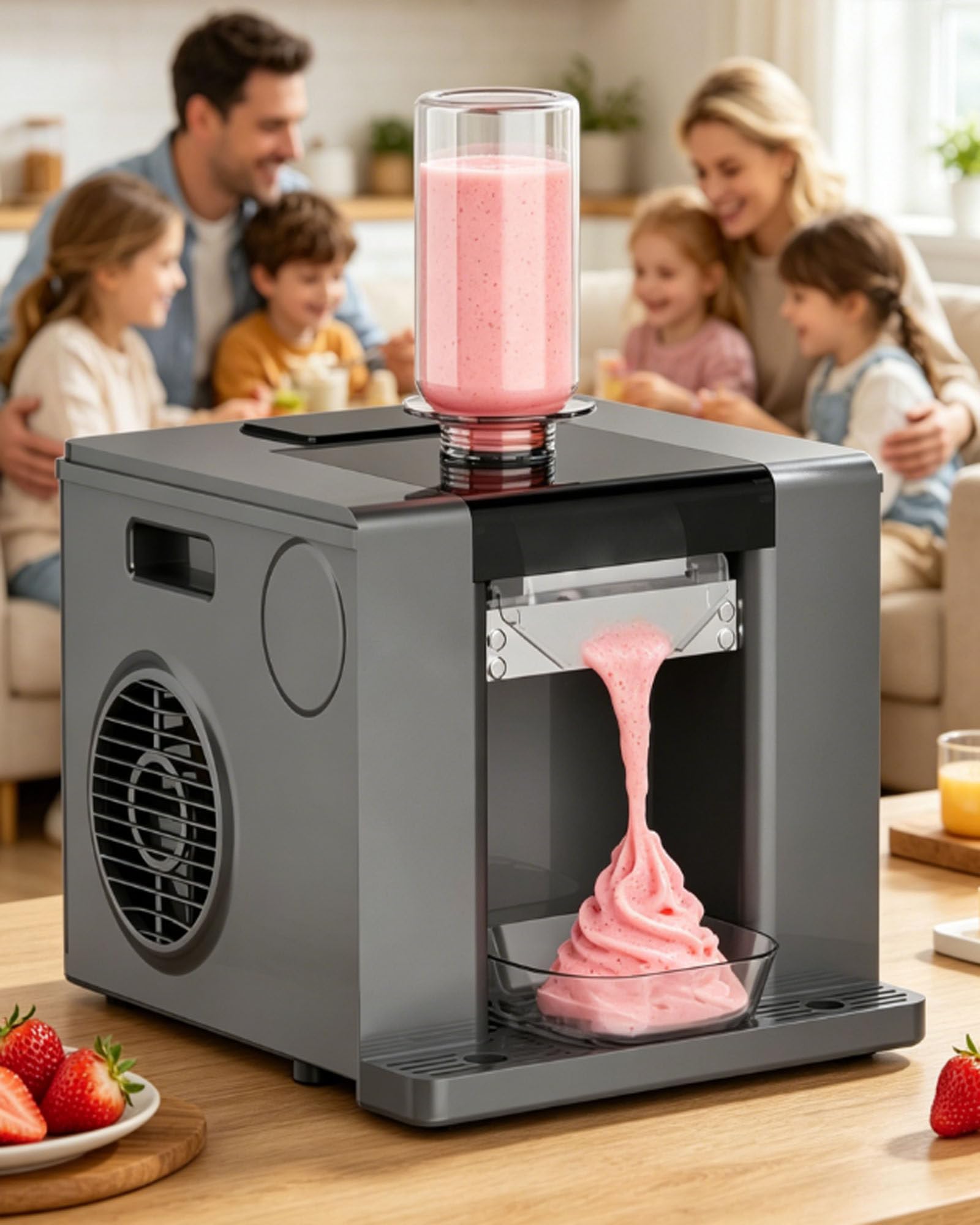 Machine à glaçons flocons de neige électrique automatique avec réservoir 750 ML
