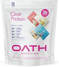 Oath Nutrition Clear Whey Isolate Protein Powder Variety Pack, 12 Pack