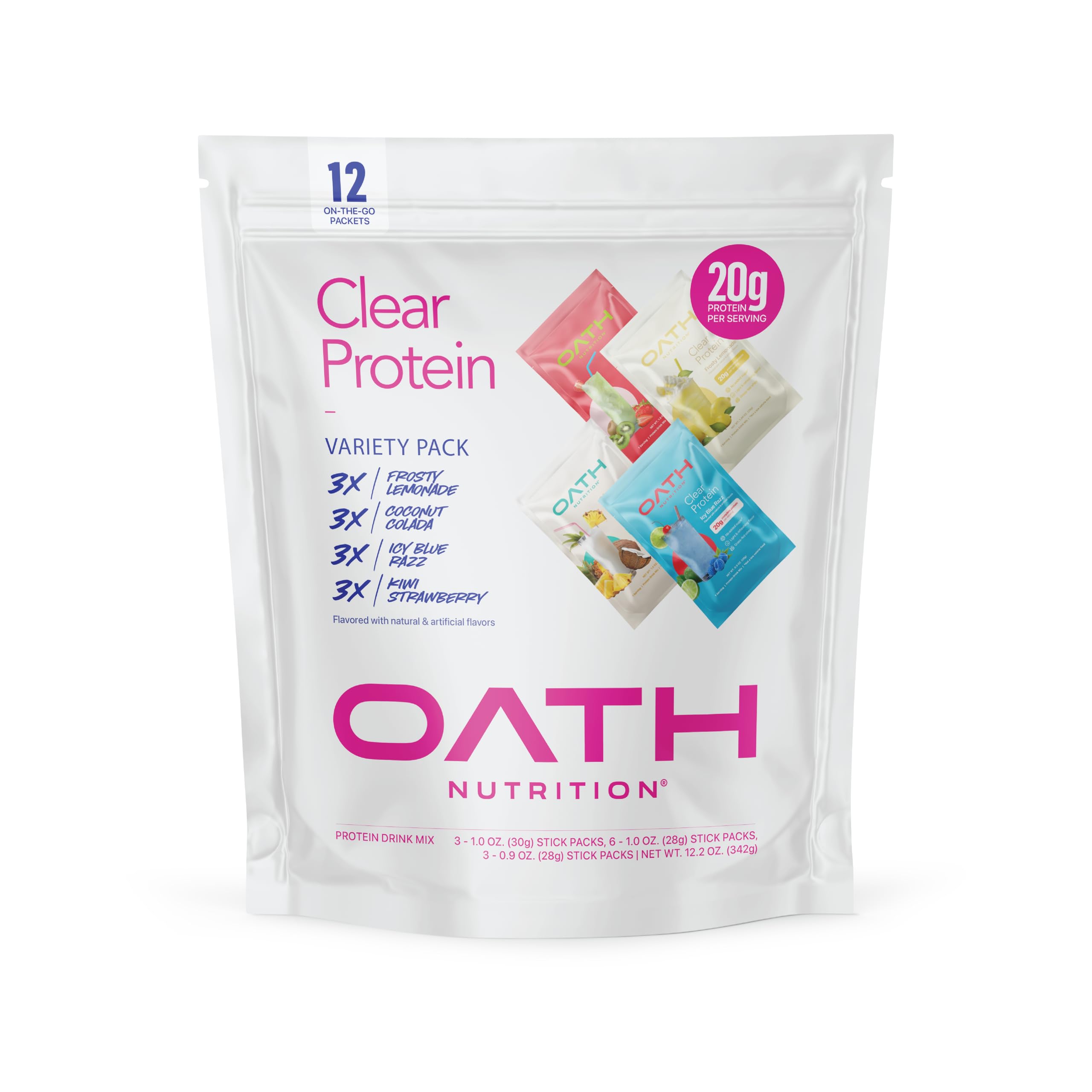 Oath Nutrition Clear Whey Isolate Variety Pack
