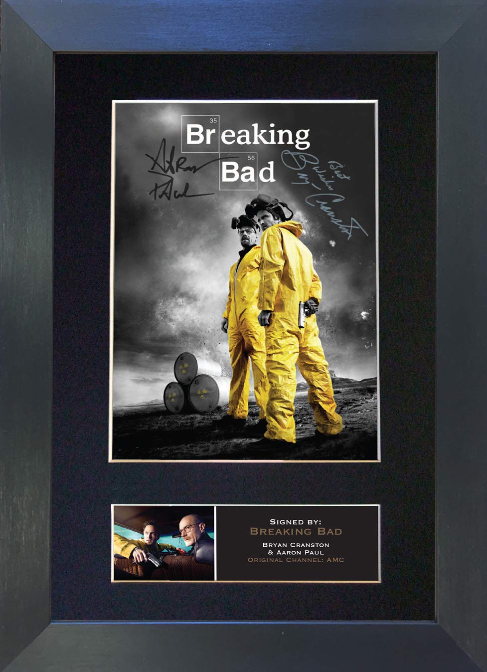The Autograph Collector Gold,Black Breakiyng Bad Signed Autograph Mounted Photo Reproduction Print A4 Very Rare (297 X 210Mm) #362 (Black Frame)
