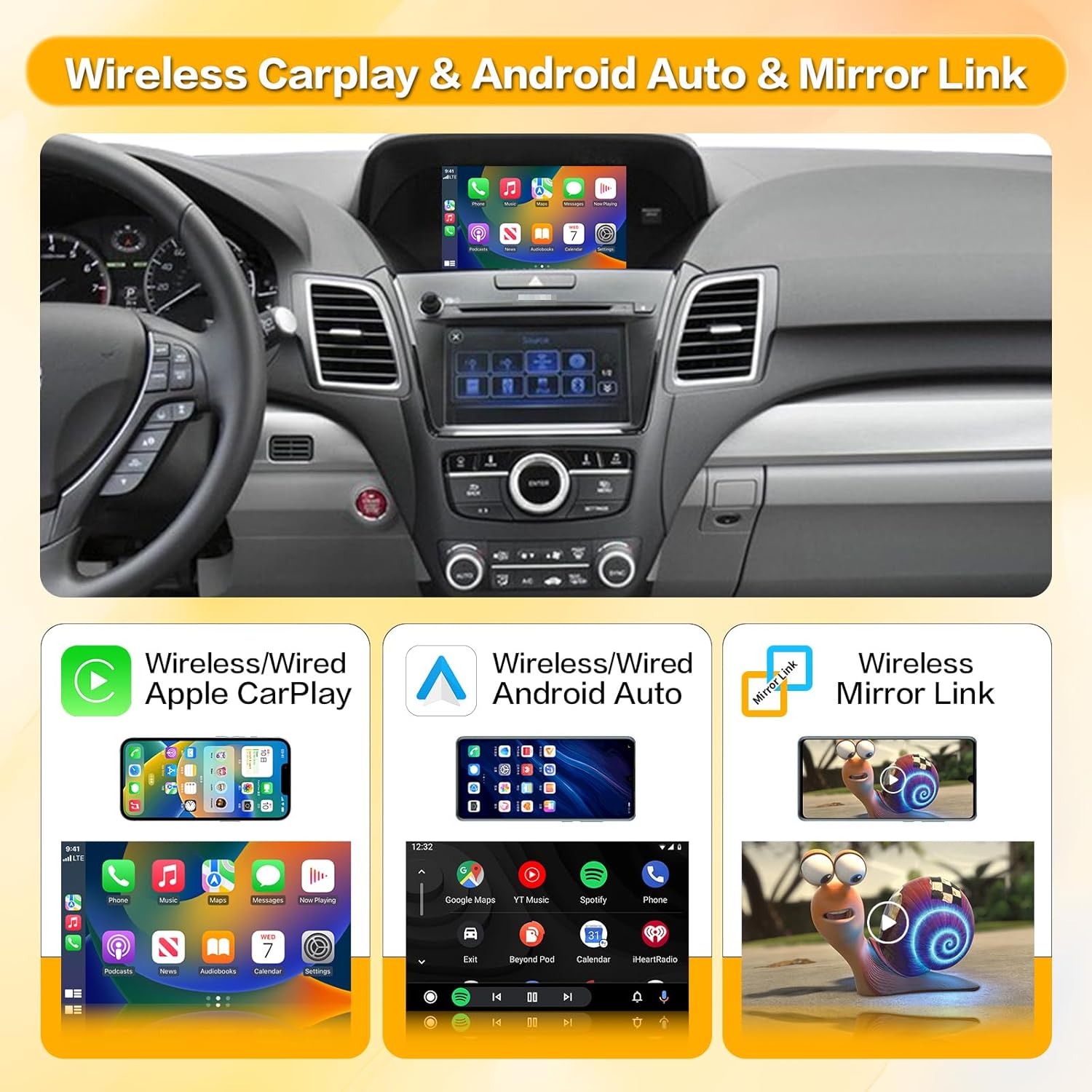 Overview of Wireless CarPlay, Android Auto, and Mirror Link features