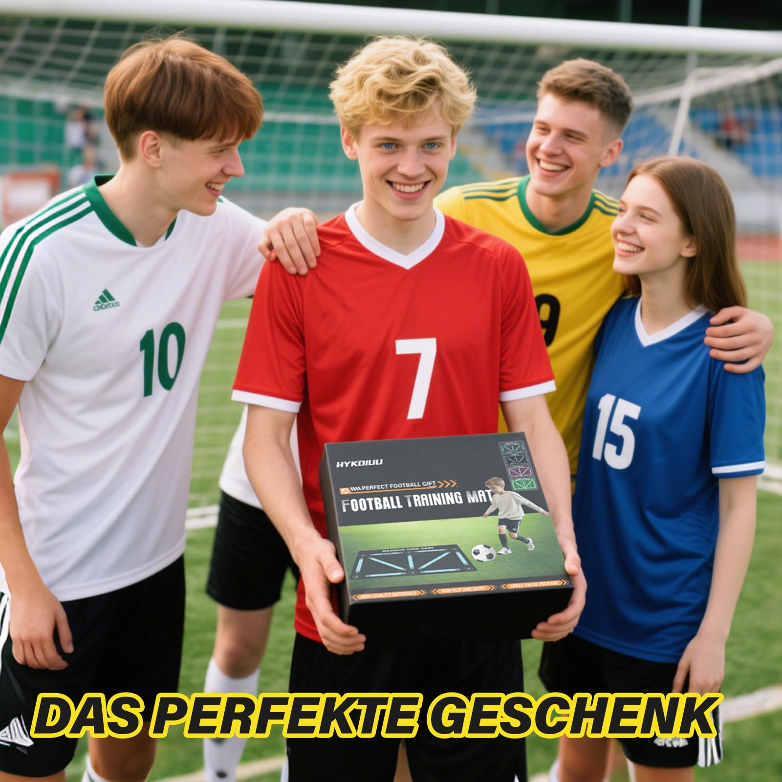 Fussball Matte Mit Trainingsvideo Rutschfest Silent Fussballmatte Training Kinder Trainingsmatte Für Ballkontrolle & Schritt-übungen Stoßdämpfende Fußball Trainingsmattem Trainingszubehör