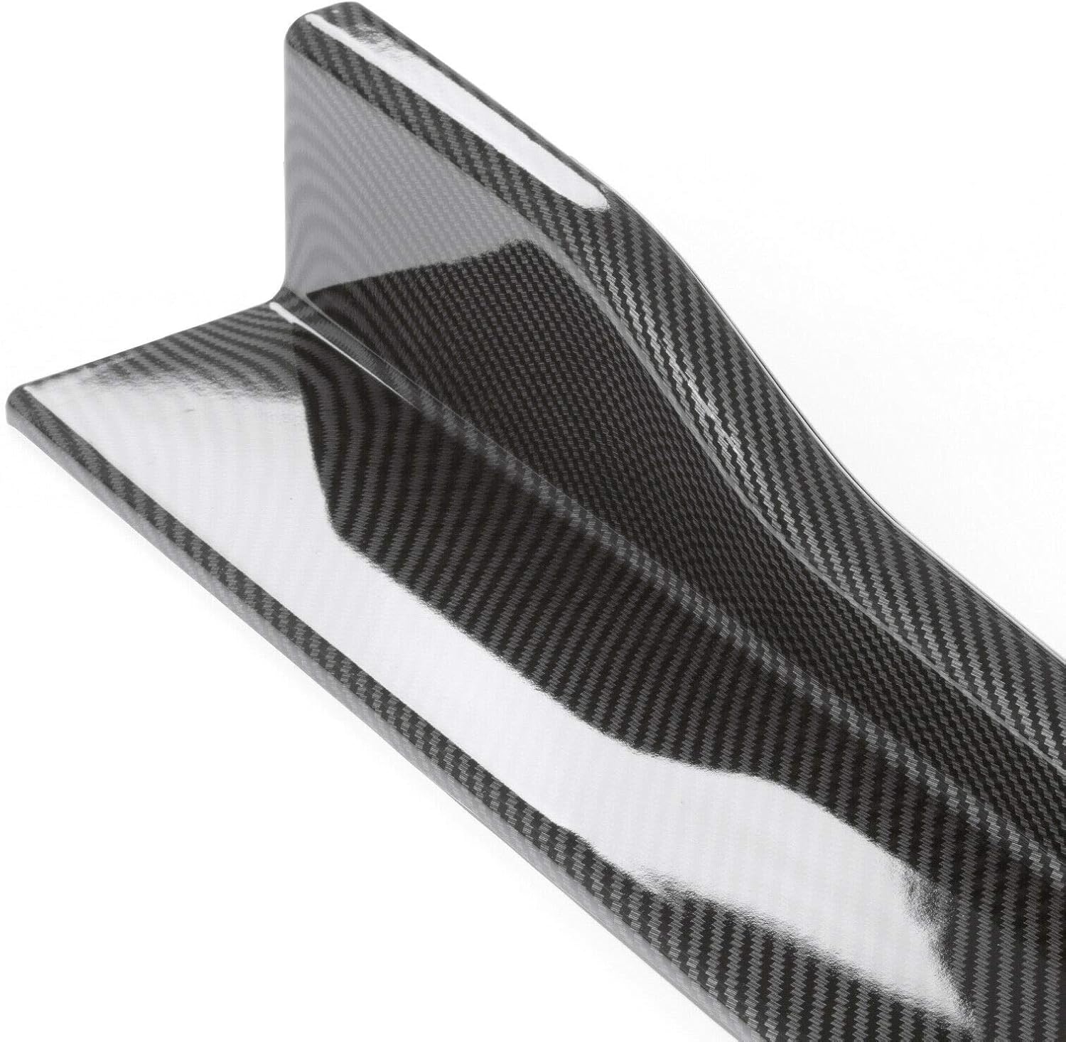 EZAUTO WRAP Carbon Fiber Style Black Universal Car Side Skirt Splitters Diffuser Body Kit Winglet Wings Rocker Extension Panel