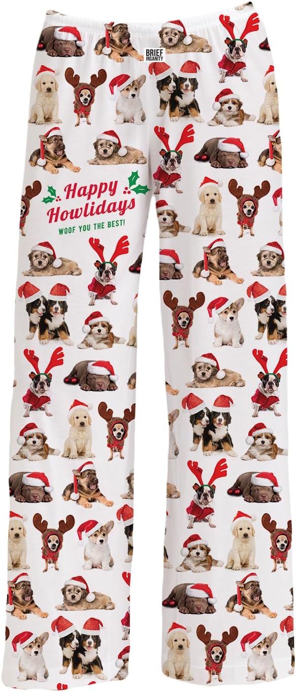 BRIEF INSANITY Holiday Animal Print Pajama Lounge Pants