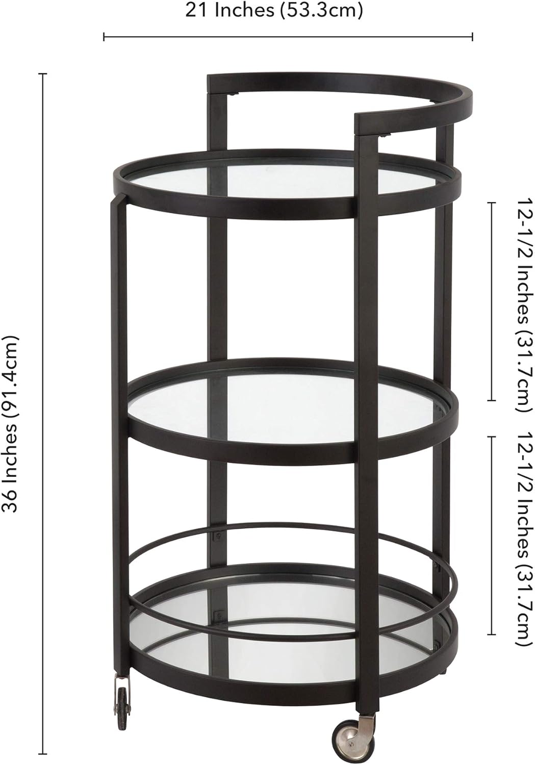 Henn&Hart Bar Cart, 1, Black : Everything Else