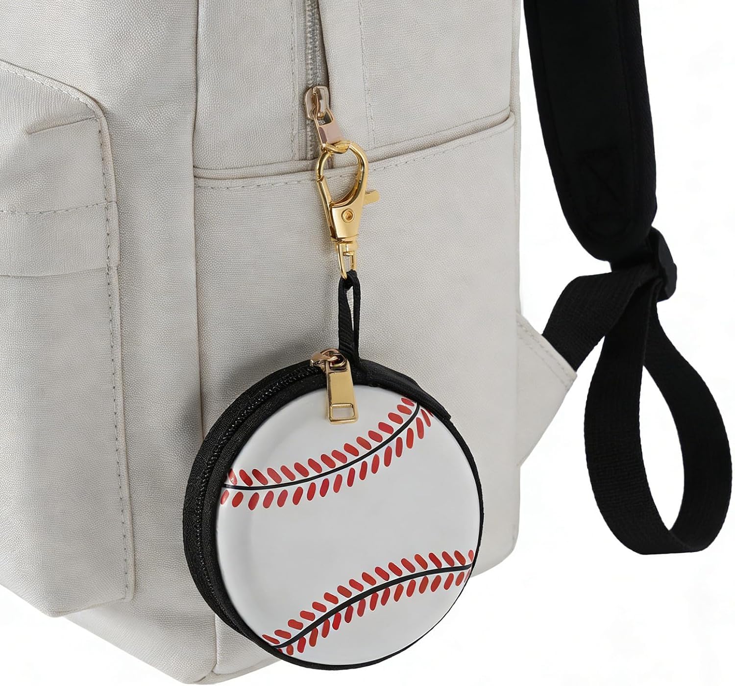 4pcs Metal Coin Pouch Keychain with Zipper for Travel and Sports