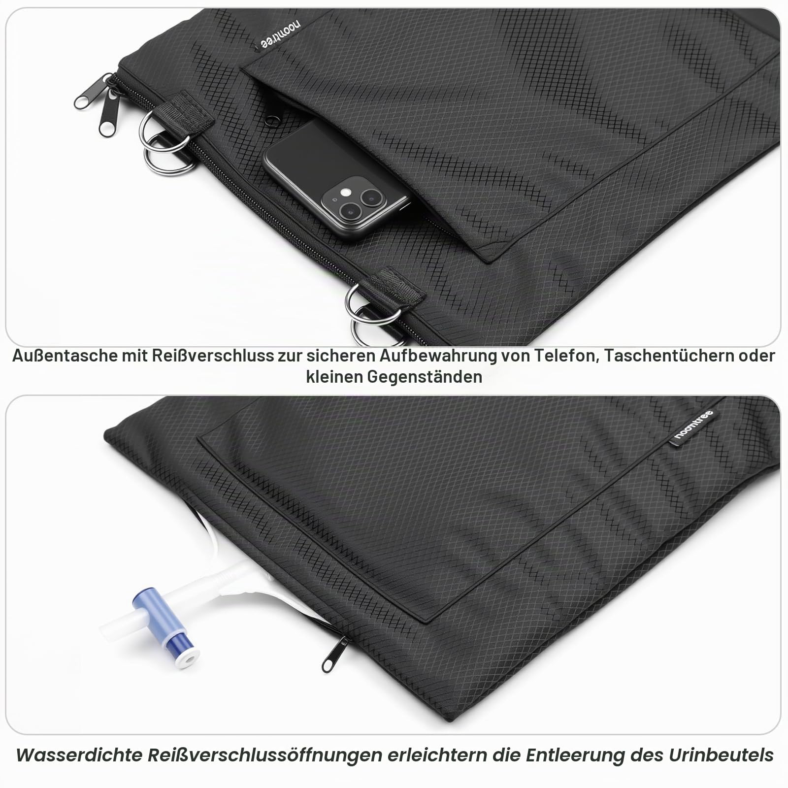 Katheterbeutelhalter, Urinabwässerungsbeutelhalter mit Abflussrohrabdeckung, für Urostomie Foley-Katheter-benutzer, wasserfeste und maschinenwaschbar