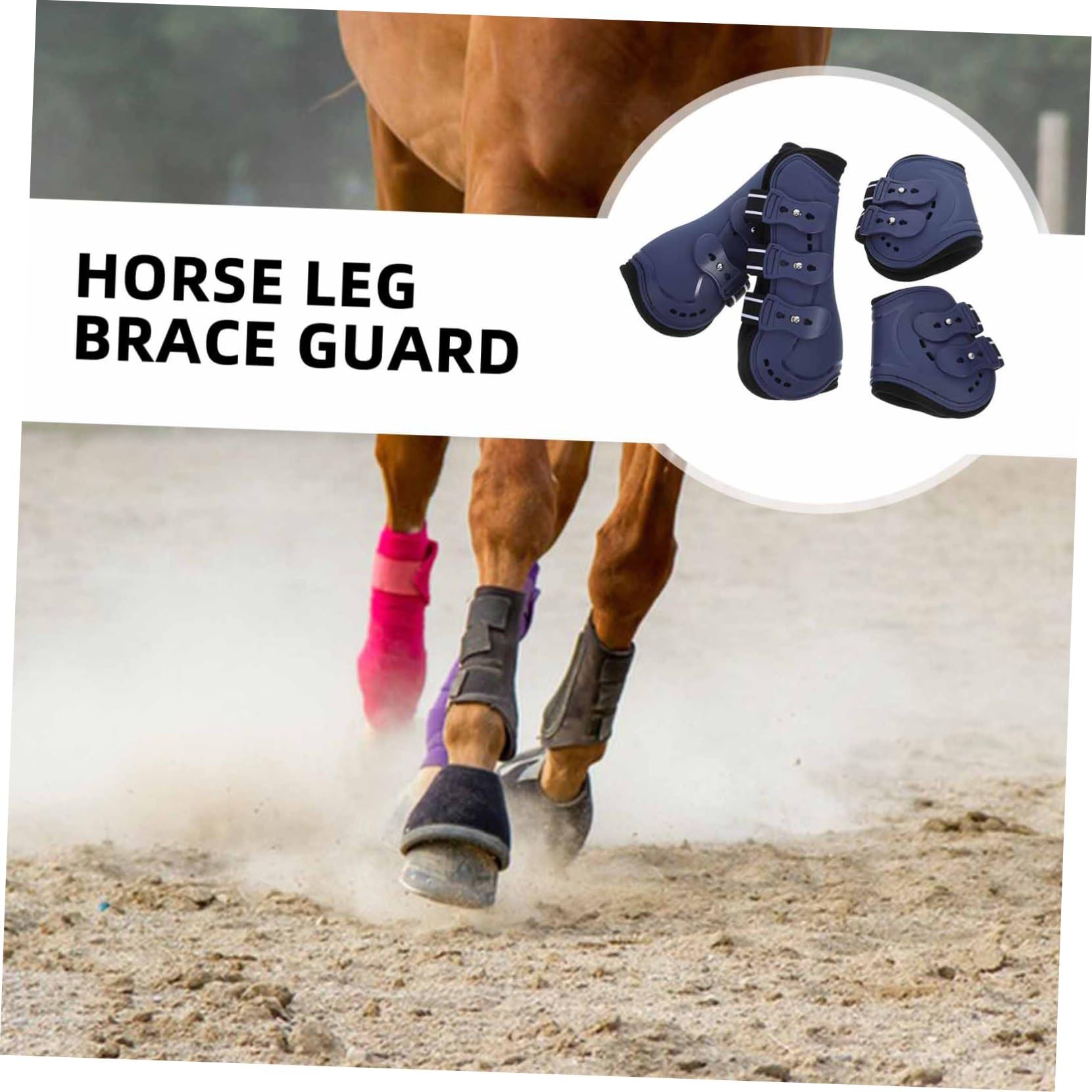 4piezas Equipos De Protección para Caballos Protectores De Patas para Diseño Elegante