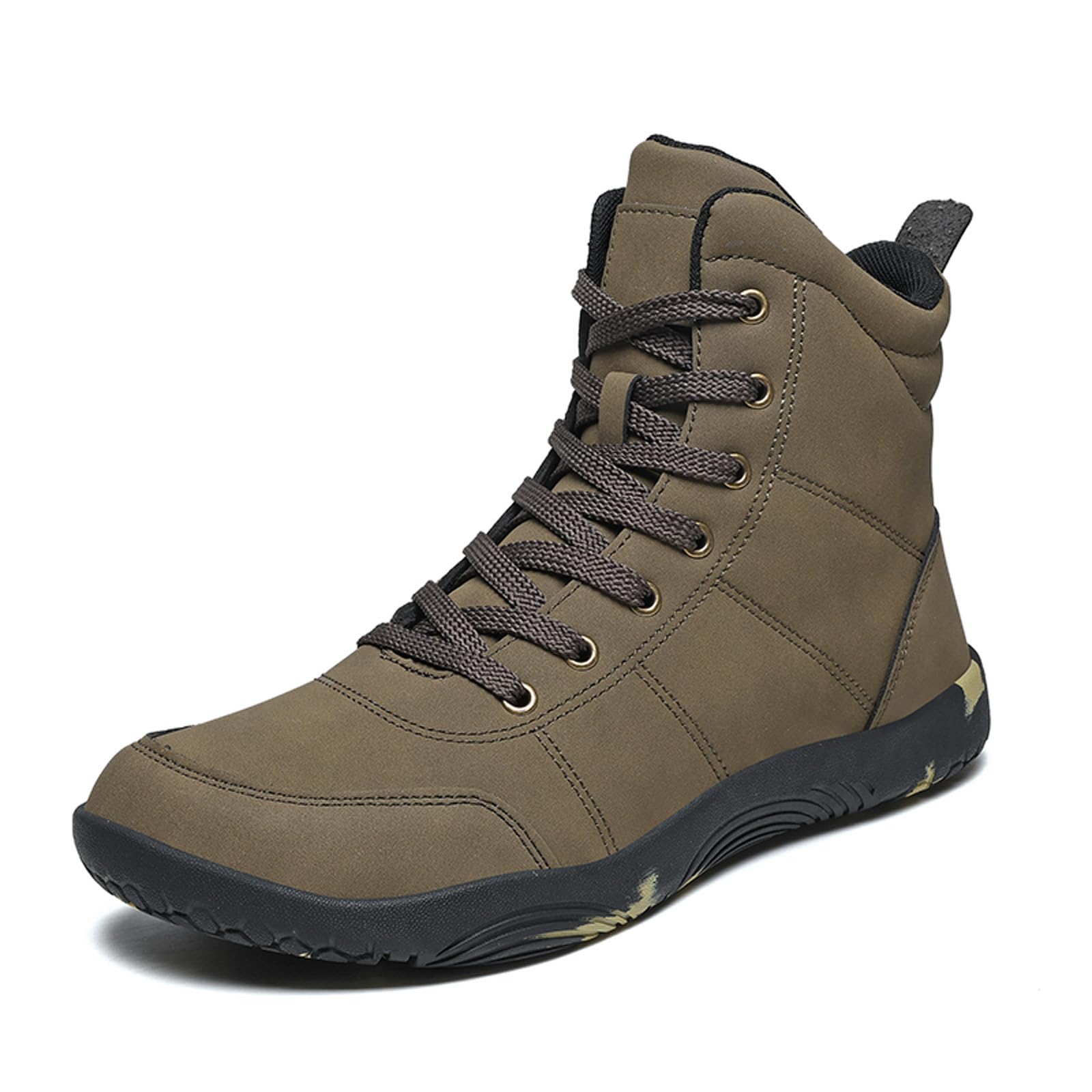 CERYTHRINA Hi-top Barefoot Boots for Winter Minimalist Zero Drop - Wide Toe Box Barefoot Sneakers for Womens Mens